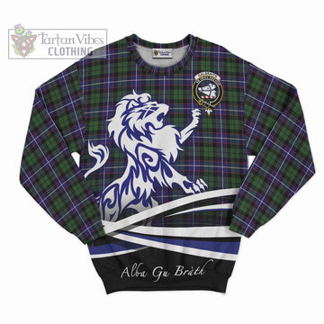 Galbraith Modern Tartan Sweatshirt with Alba Gu Brath Regal Lion Emblem