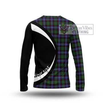 Galbraith Modern Tartan Long Sleeve T-Shirt with Family Crest Circle Style