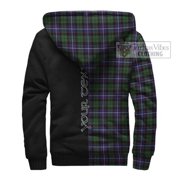 Galbraith Modern Tartan Sherpa Hoodie with Family Crest and Half Of Me Style