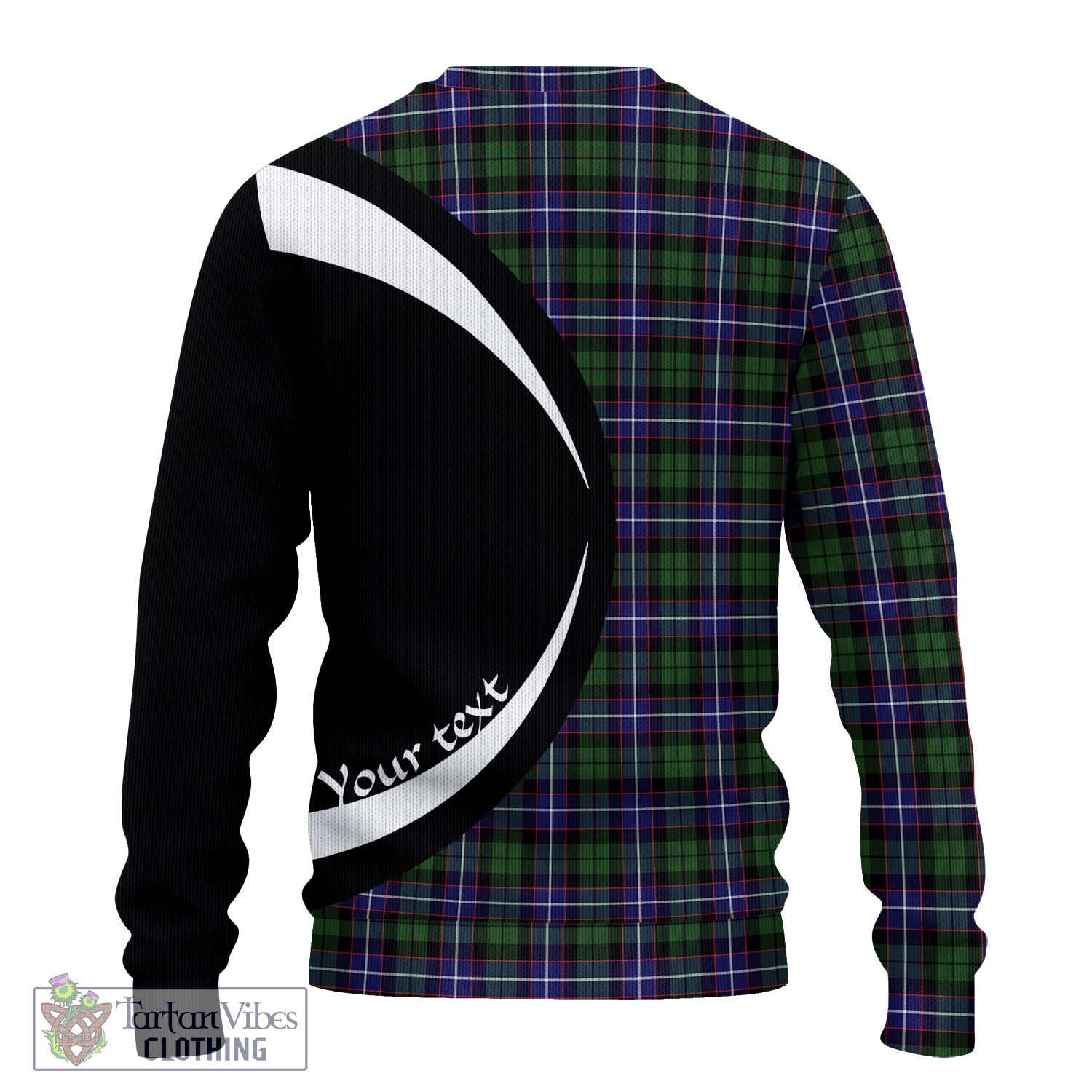 Galbraith Modern Tartan Ugly Sweater with Family Crest Circle Style - Tartan Vibes Clothing