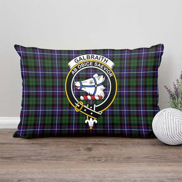 Galbraith Modern Tartan Pillow Cover with Family Crest