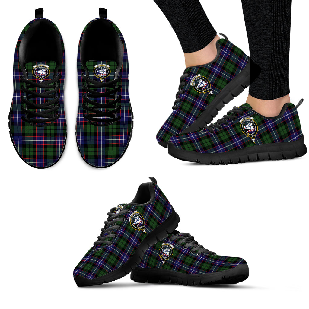 Galbraith Modern Tartan Sneakers with Family Crest - Tartan Vibes Clothing