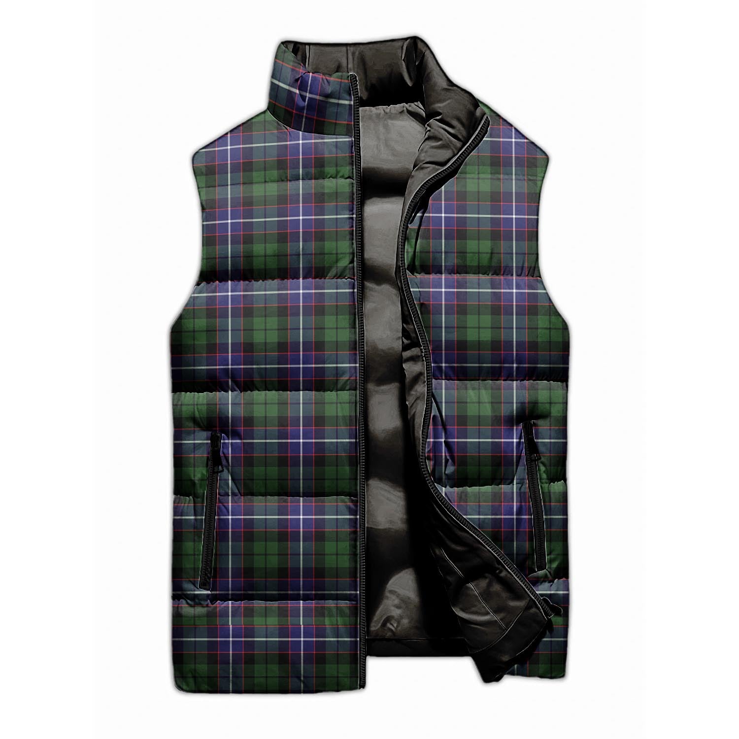 Galbraith Modern Tartan Sleeveless Puffer Jacket - Tartanvibesclothing