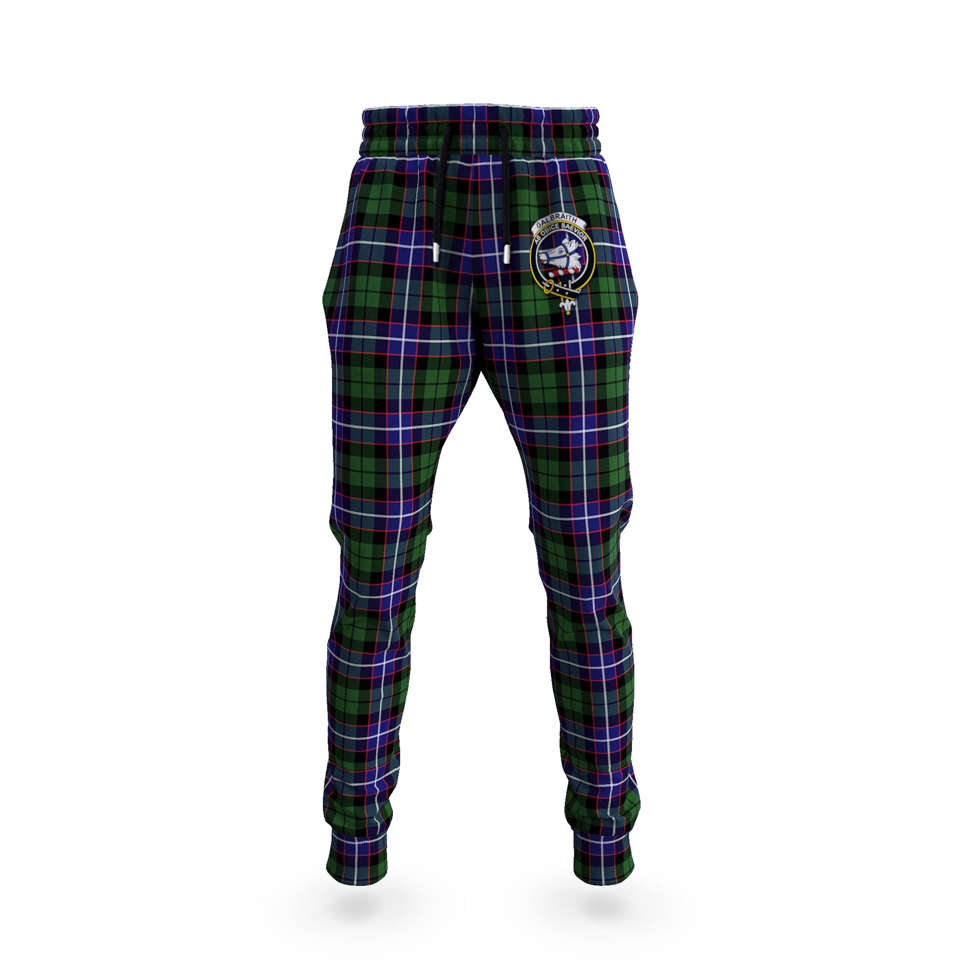 Galbraith Modern Tartan Joggers Pants with Family Crest 5XL - Tartan Vibes Clothing