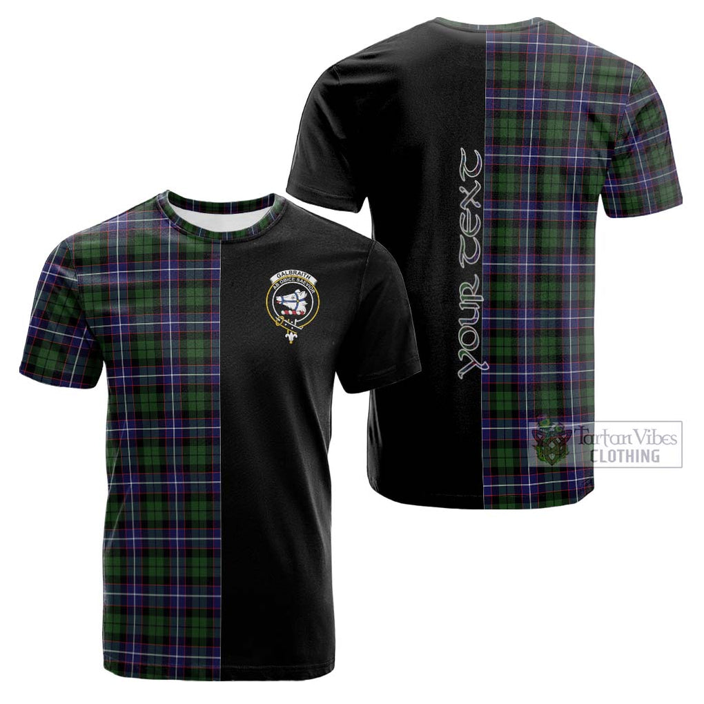 Tartan Vibes Clothing Galbraith Modern Tartan Cotton T-shirt with Family Crest and Half Of Me Style