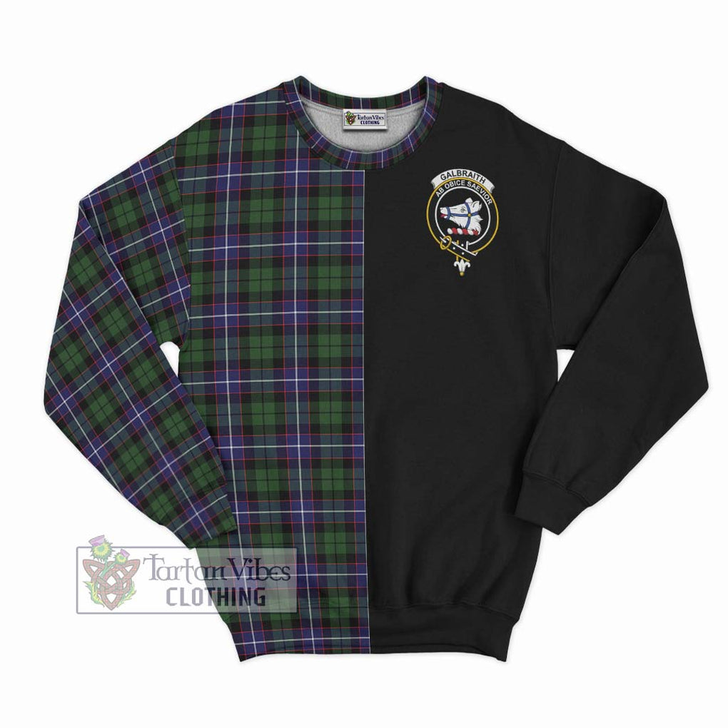 Galbraith Modern Tartan Sweatshirt with Family Crest and Half Of Me Style - Tartanvibesclothing Shop