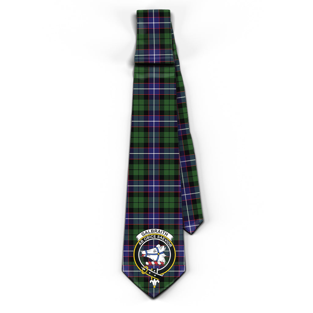 Galbraith Modern Tartan Classic Necktie with Family Crest - Tartan Vibes Clothing