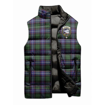 Galbraith Modern Tartan Sleeveless Puffer Jacket with Family Crest