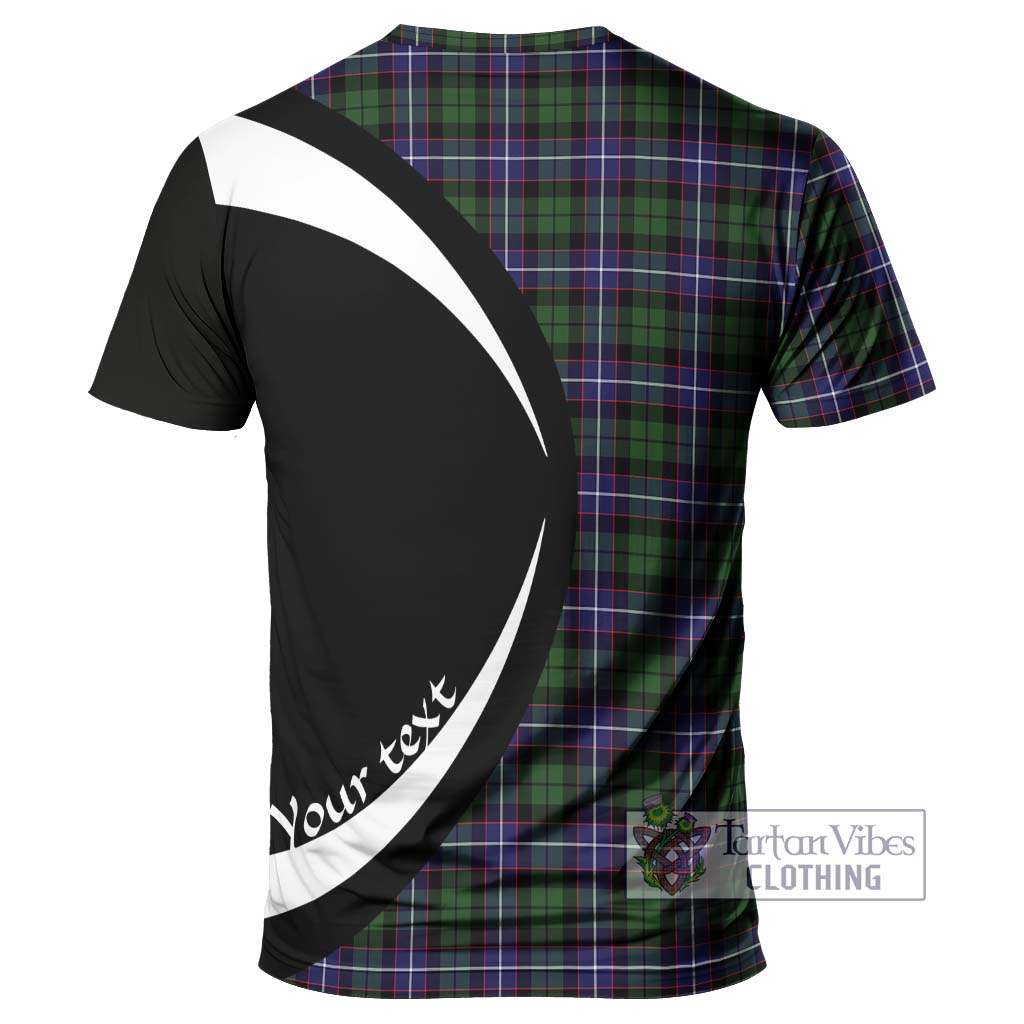 Tartan Vibes Clothing Galbraith Modern Tartan T-Shirt with Family Crest Circle Style