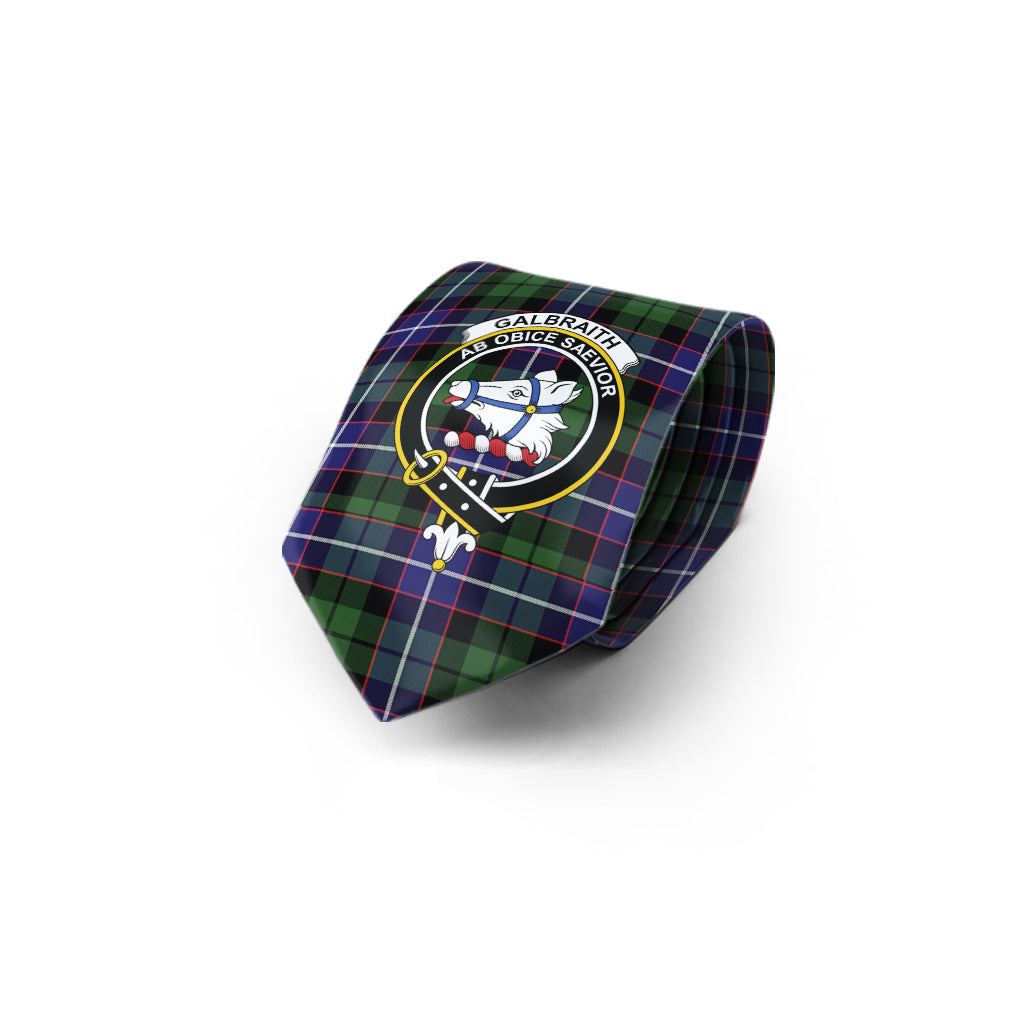 Galbraith Modern Tartan Classic Necktie with Family Crest - Tartan Vibes Clothing