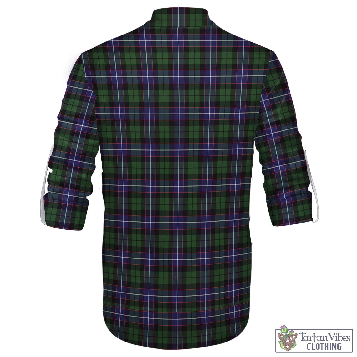 Tartan Vibes Clothing Galbraith Modern Tartan Men's Scottish Traditional Jacobite Ghillie Kilt Shirt