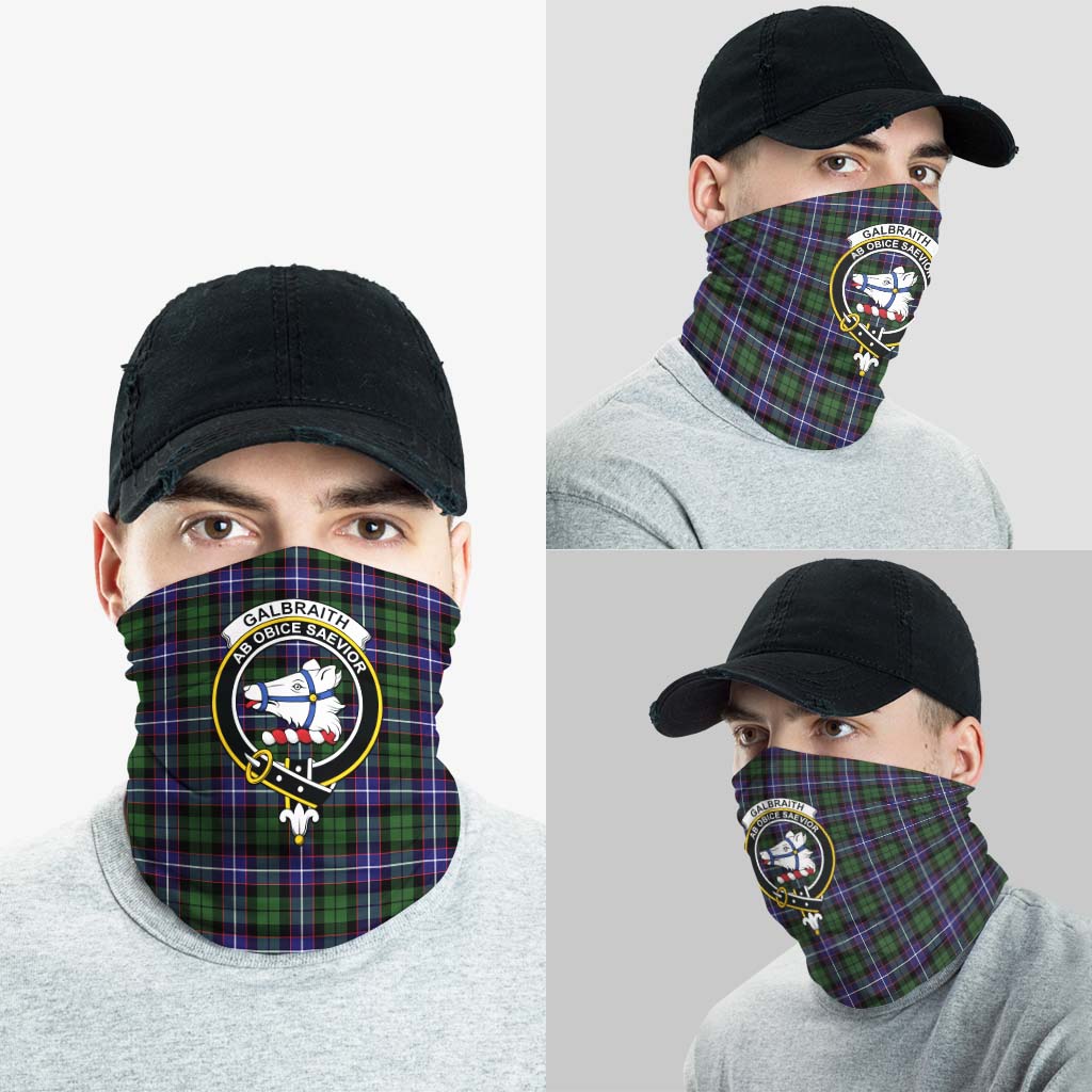 Galbraith Modern Tartan Neck Gaiters, Tartan Bandanas, Tartan Head Band with Family Crest