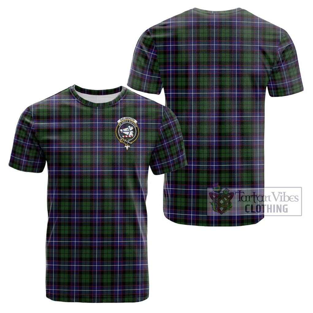 Galbraith Modern Tartan Cotton T-Shirt with Family Crest Kid's Shirt - Tartanvibesclothing Shop