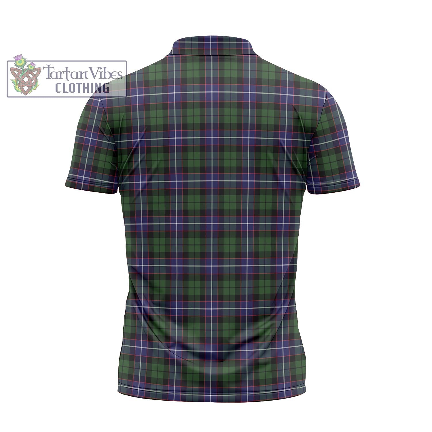 Tartan Vibes Clothing Galbraith Modern Tartan Zipper Polo Shirt with Family Crest