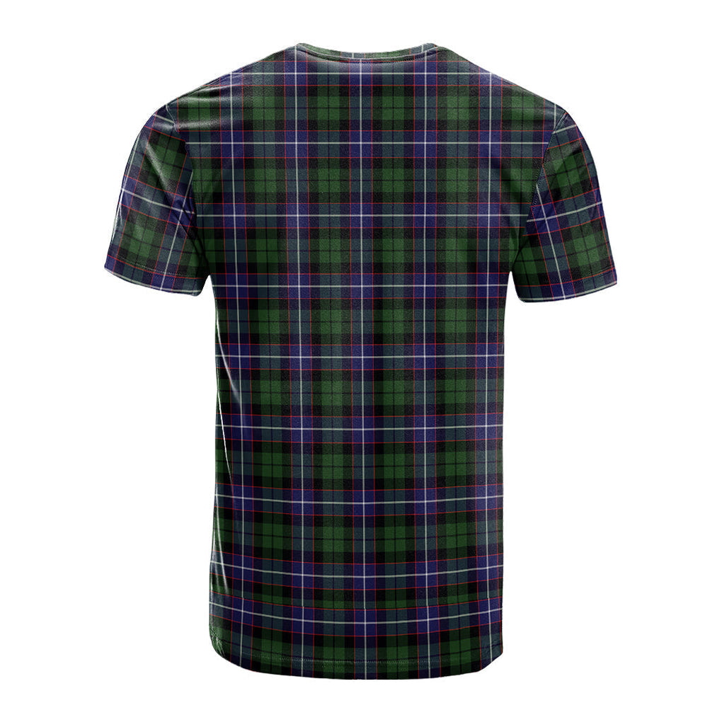 Galbraith Modern Tartan T-Shirt with Family Crest - Tartan Vibes Clothing