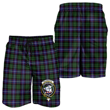 Galbraith Modern Tartan Mens Shorts with Family Crest