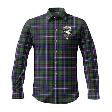 Galbraith Modern Tartan Long Sleeve Button Up Shirt with Family Crest