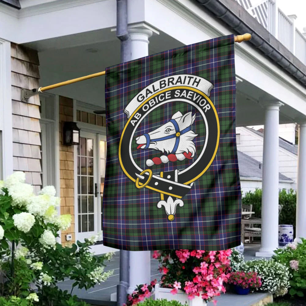 Galbraith Modern Tartan Flag with Family Crest - Tartan Vibes Clothing