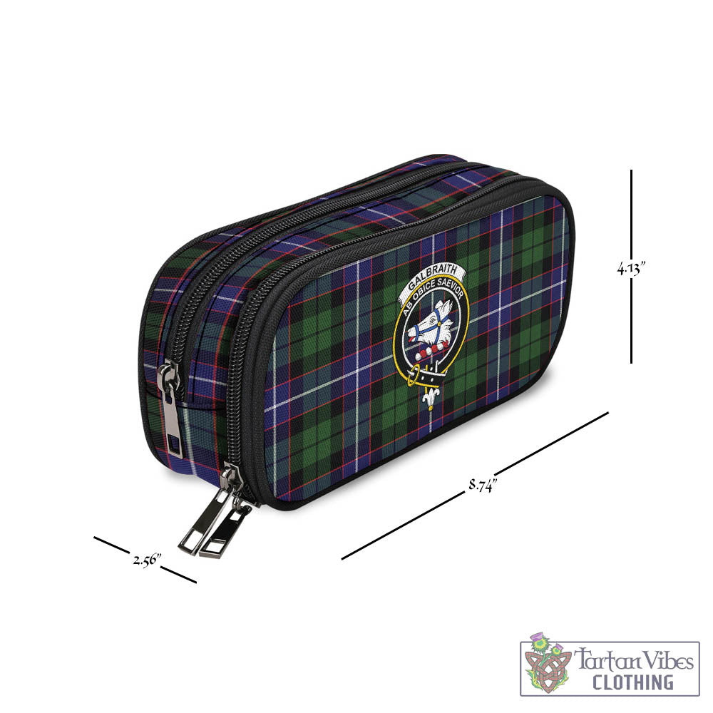 Tartan Vibes Clothing Galbraith Modern Tartan Pen and Pencil Case with Family Crest