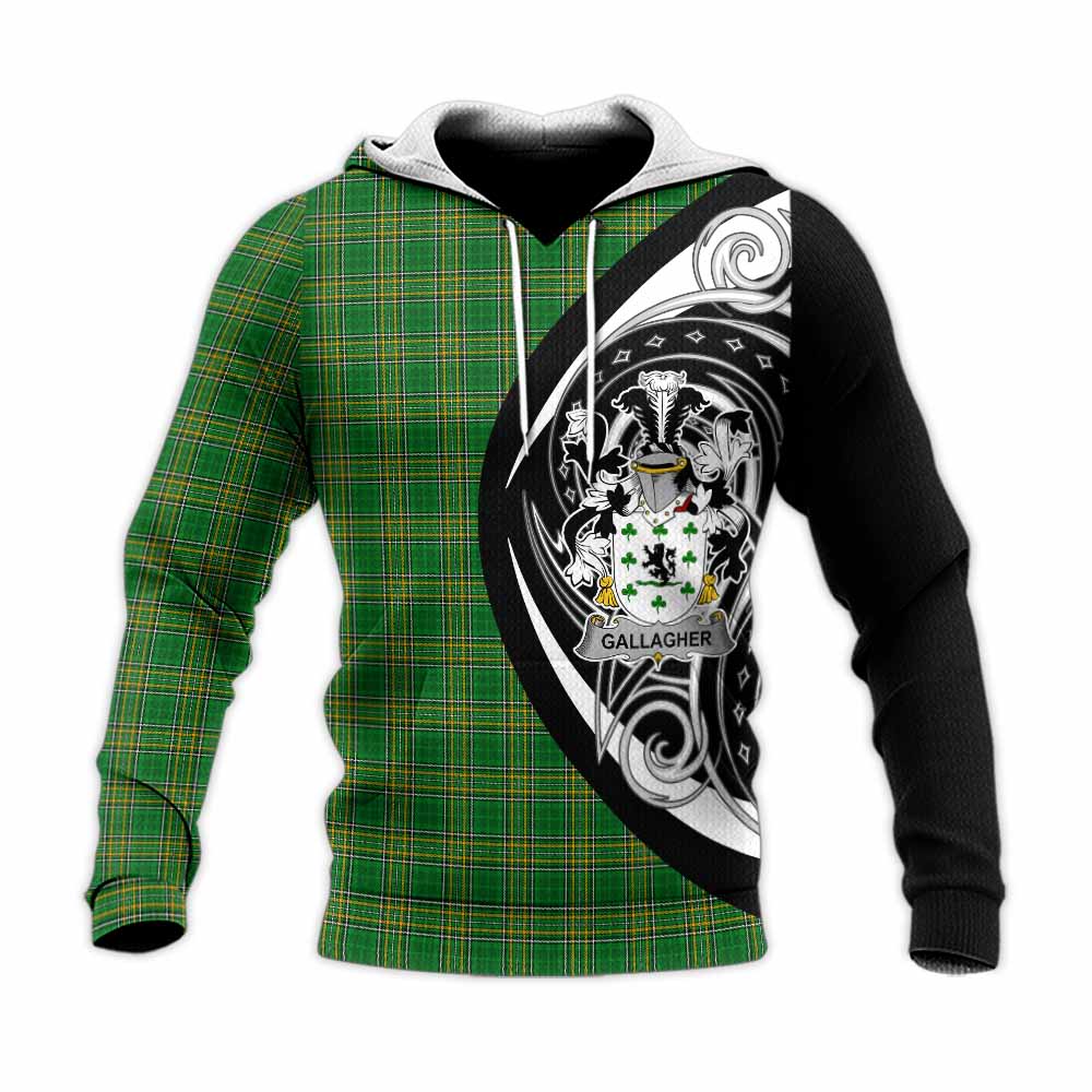 Gallagher Irish Clan Knitted Hoodie Celtic Circle Style Unisex Knitted Pullover Hoodie - Tartan Vibes Clothing