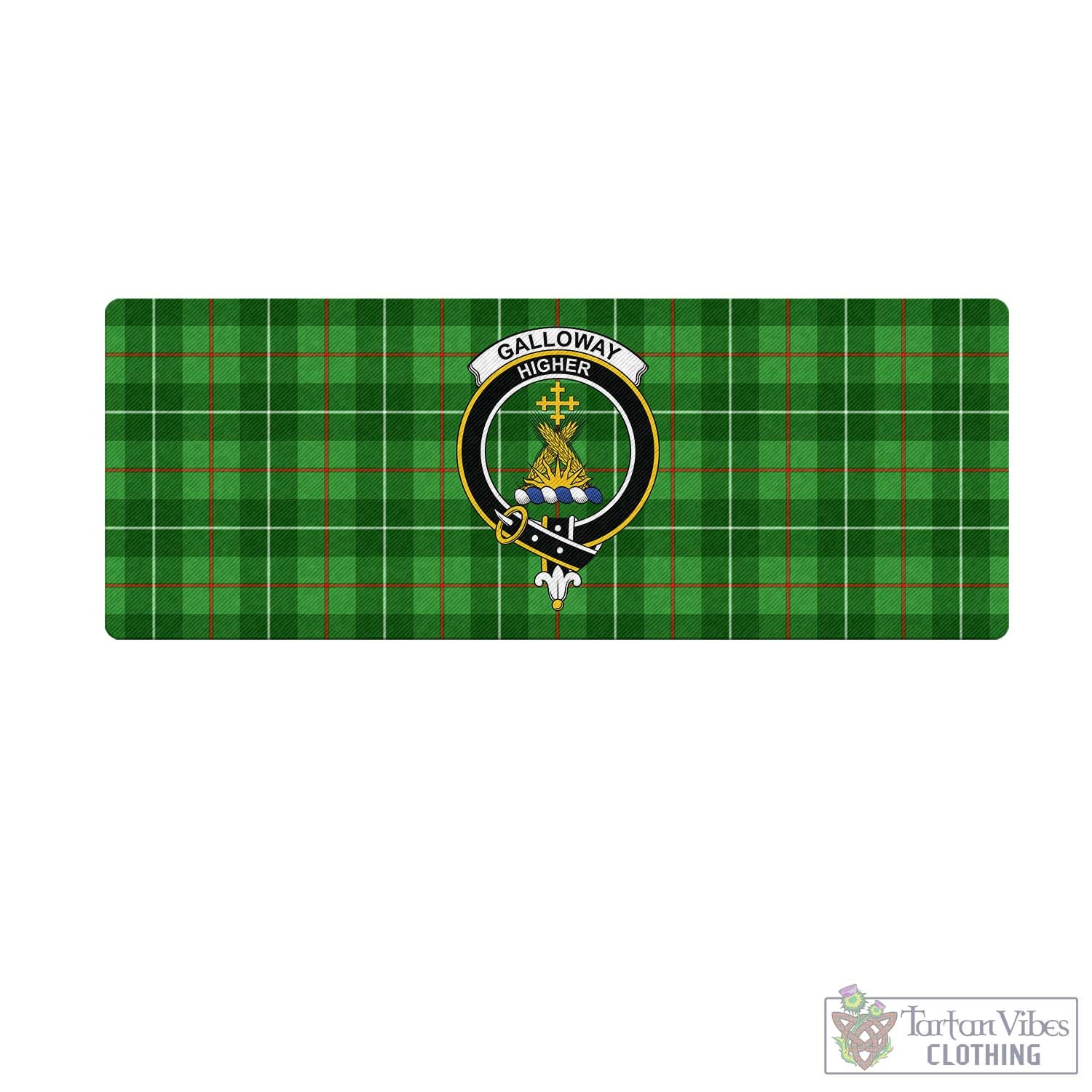 Tartan Vibes Clothing Galloway Tartan Mouse Pad with Family Crest