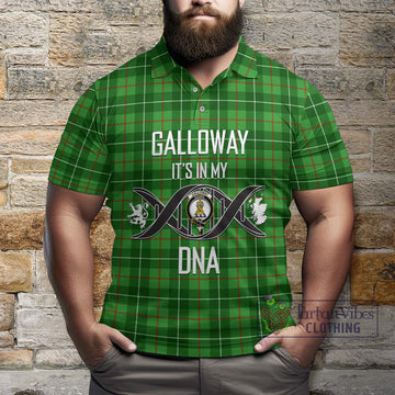 Galloway Tartan Polo Shirt with Family Crest DNA In Me Style