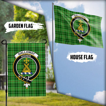 Galloway Tartan Flag with Family Crest