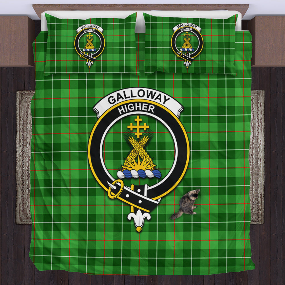 Galloway Tartan Bedding Set with Family Crest US Bedding Set - Tartan Vibes Clothing