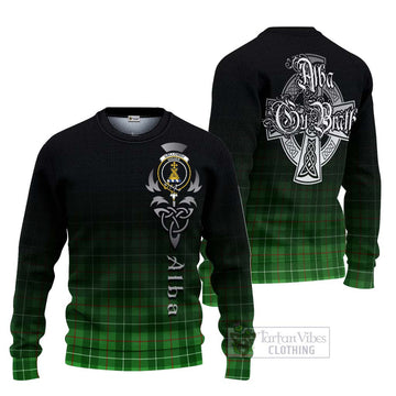 Galloway Tartan Ugly Sweater Featuring Alba Gu Brath Family Crest Celtic Inspired