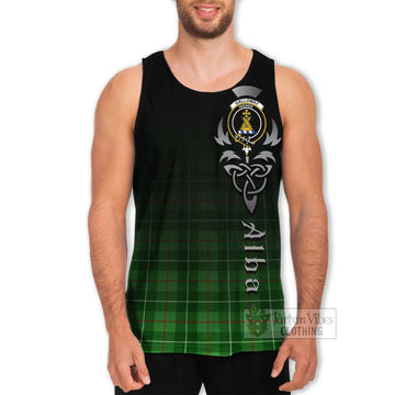 Galloway Tartan Men's Tank Top Featuring Alba Gu Brath Family Crest Celtic Inspired