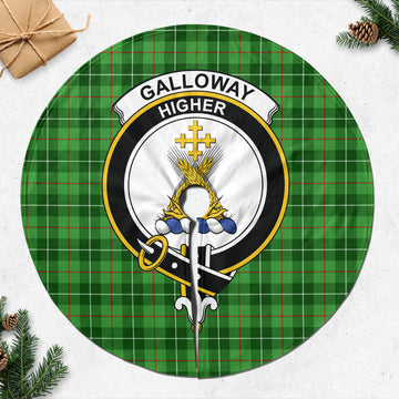 Galloway Tartan Christmas Tree Skirt with Family Crest