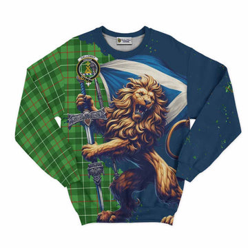 Galloway Tartan Family Crest Sweatshirt with Scottish Majestic Lion