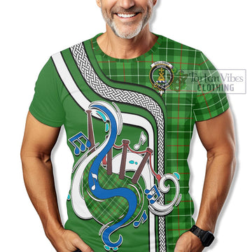 Galloway Tartan T-Shirt with Epic Bagpipe Style