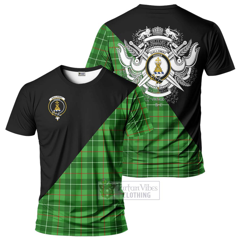 Galloway Tartan T-Shirt with Family Crest and Military Logo Style Kid's Shirt - Tartanvibesclothing Shop