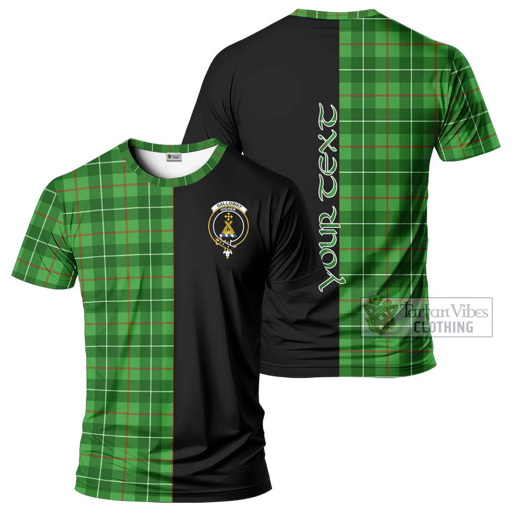 Galloway Tartan T-Shirt with Family Crest and Half Of Me Style Kid's Shirt - Tartanvibesclothing Shop