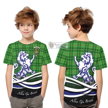 Galloway Tartan Kid T-Shirt with Alba Gu Brath Regal Lion Emblem