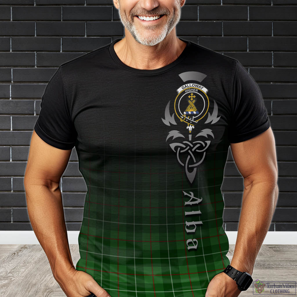 Tartan Vibes Clothing Galloway Tartan T-Shirt Featuring Alba Gu Brath Family Crest Celtic Inspired