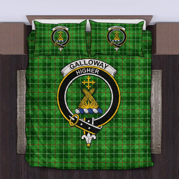 Galloway Tartan Quilt Bed Set with Family Crest