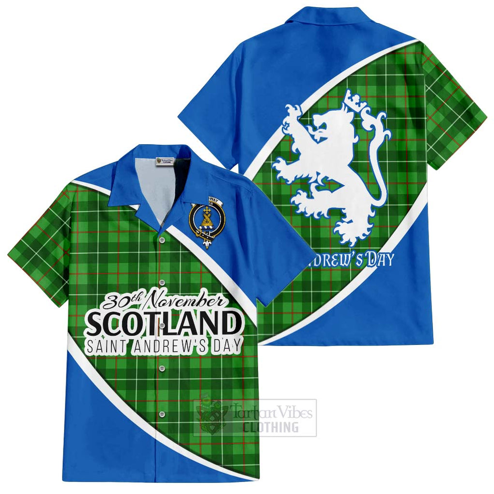 Tartan Vibes Clothing Galloway Family Crest Tartan Short Sleeve Button Shirt Celebrate Saint Andrew's Day in Style