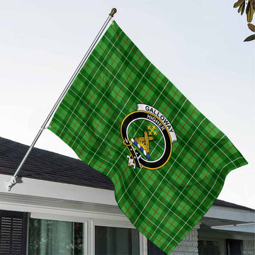 Galloway Tartan House Flag with Family Crest