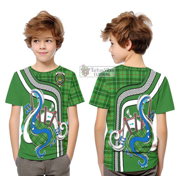 Galloway Tartan Kid T-Shirt with Epic Bagpipe Style