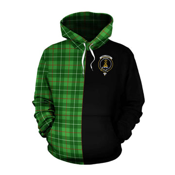 Galloway Tartan Cotton Hoodie with Family Crest and Half Of Me Style