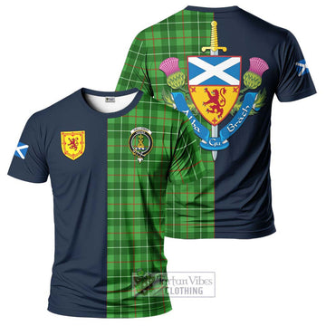 Galloway Tartan T-Shirt Alba with Scottish Lion Royal Arm Half Style