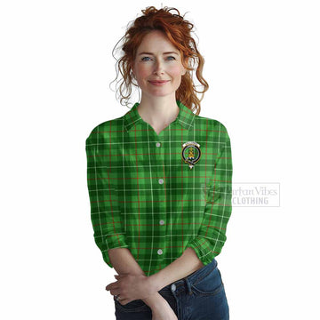 Galloway Tartan Women's Casual Shirt with Family Crest DNA In Me Style