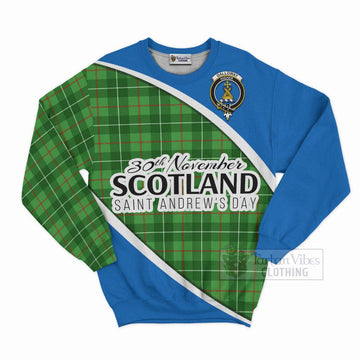 Galloway Family Crest Tartan Sweatshirt Celebrate Saint Andrew's Day in Style