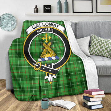 Galloway Tartan Blanket with Family Crest