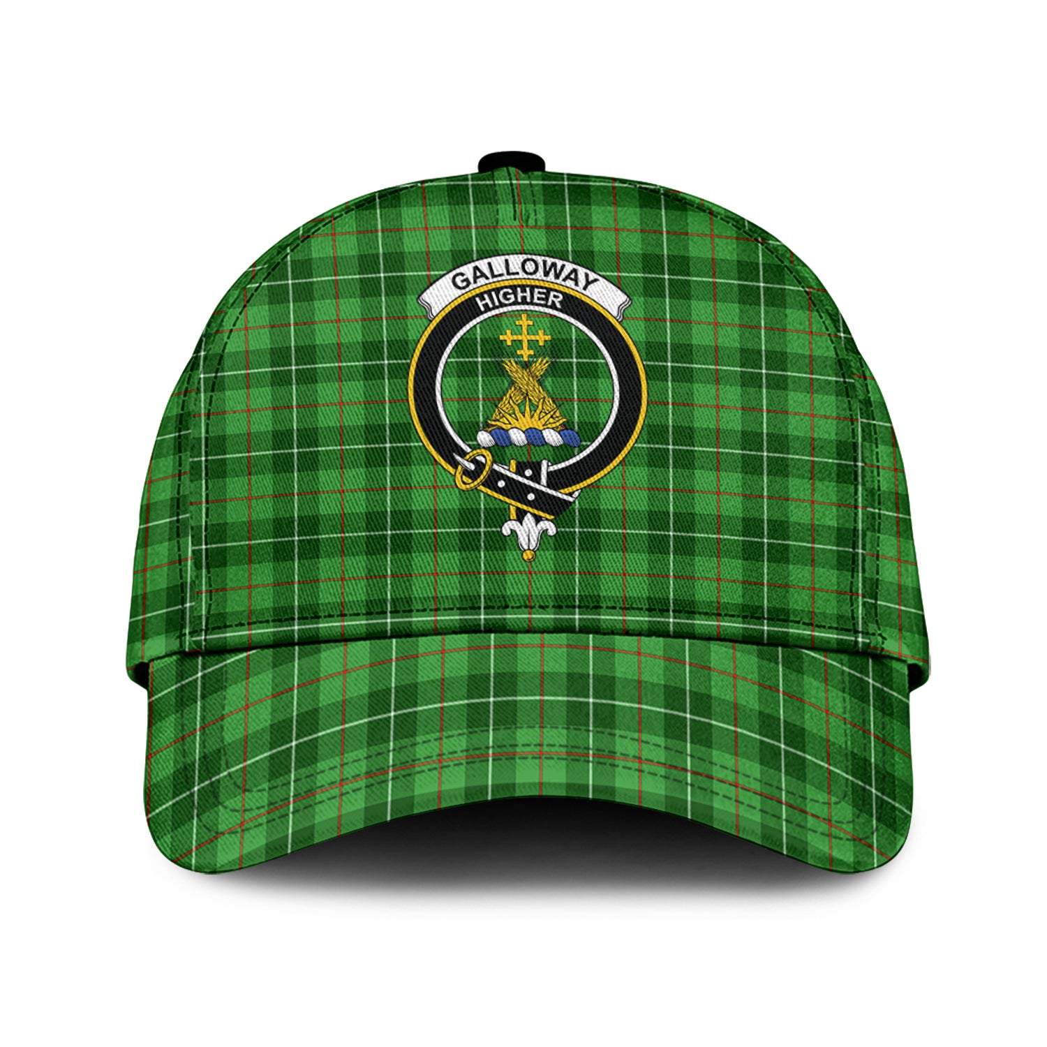 galloway-tartan-classic-cap-with-family-crest