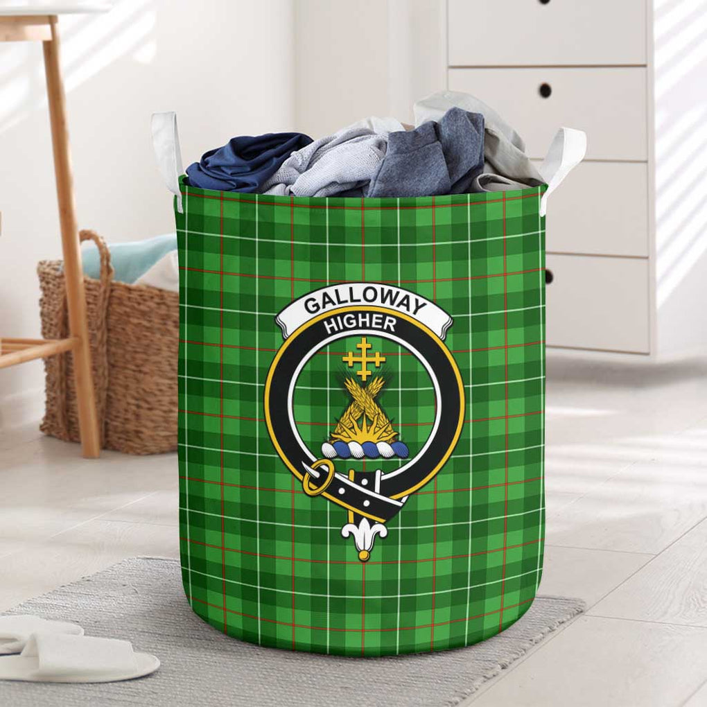 Galloway Tartan Laundry Basket with Family Crest One Size - Tartanvibesclothing Shop