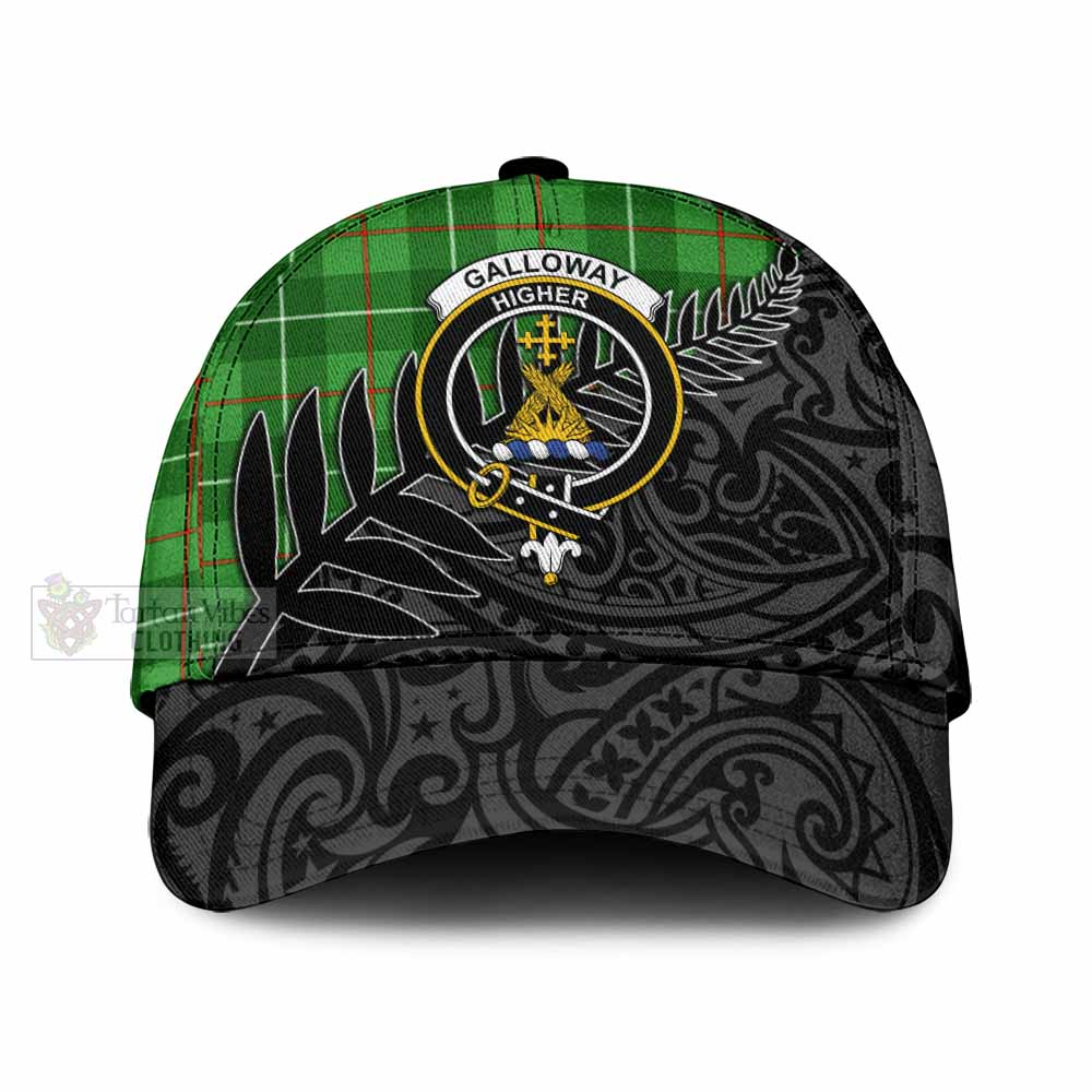 Tartan Vibes Clothing Galloway Tartan Classic Cap with New Zealand Silver Fern Half Style