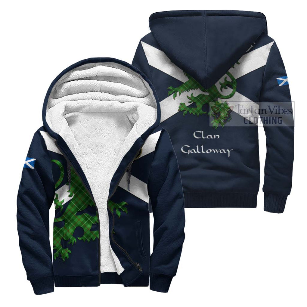 Tartan Vibes Clothing Galloway Tartan Lion Rampant Sherpa Hoodie – Proudly Display Your Heritage with Alba Gu Brath and Clan Name